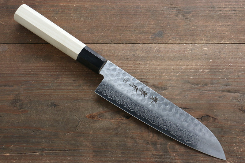 Sakai Takayuki AUS10 Damasco de 45 Capas Santoku  180mm Mango de Magnolia - Japanny-SP