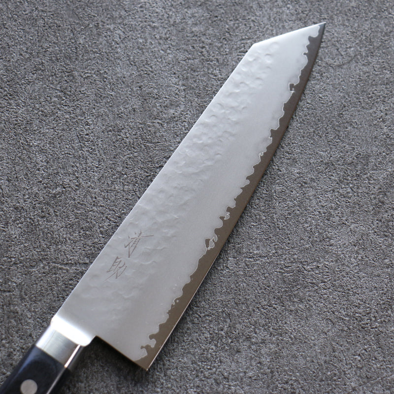 Seisuke VG5 Martillado Kasumitogi Kiritsuke Santoku  190mm Mango de Madera de Pakka Negra - Japanny-SP