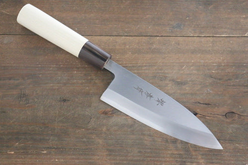 Sakai Takayuki Kasumitogi White Steel Temari engraving Deba  165mm - Japanny-SP