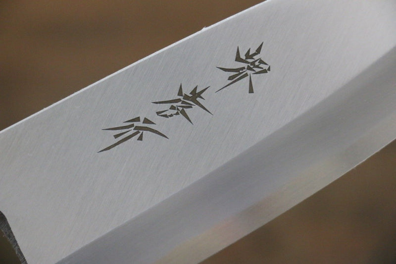 Sakai Takayuki Kasumitogi White Steel Fujitotsuru engraving Deba  165mm - Japanny-SP