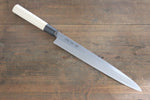 Sakai Takayuki Kasumitogi Acero Blanco Yanagiba Cuchillo Japones Mango de Magnolia - Japanny-SP