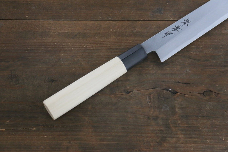 Sakai Takayuki Kasumitogi Acero Blanco Yanagiba Cuchillo Japones Mango de Magnolia - Japanny-SP