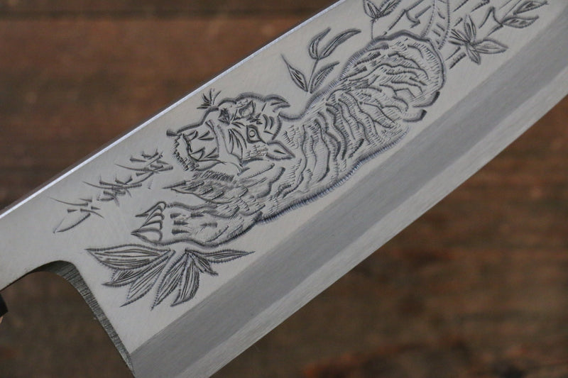 Sakai Takayuki Kasumitogi White Steel Koshitantan engraving Deba - Japanny-SP