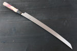 Sakai Takayuki Rinka Silver Steel No.3 Mirrored Finish Sakimaru Takohiki  390mm Lacquered with Sheath - Japanny-SP