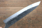 Seisuke [Para zurdos] Acero Azul No.2 Martillado Kurouchi Gyuto  240mm Mango de Shitan - Japanny-SP