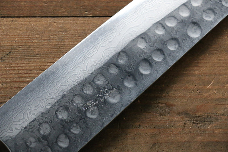 Seisuke [Para zurdos] Acero Azul No.2 Martillado Damasco Gyuto  240mm Mango de Shitan - Japanny-SP