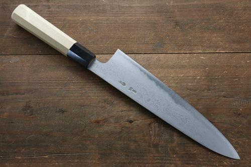 Sakai Kikumori Acero Azul No.1 Damasco Gyuto  240mm Mango de Magnolia - Japanny-SP