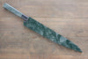 Sakai Takayuki AUS10 Damasco de 45 Capas Martillado Sujihiki  240mm Mango de Laquerado verde Con funda - Japanny-SP