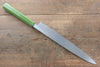 Sakai Takayuki Nanairo INOX Molibdeno Yanagiba  270mm Mango de Resina ABS (Perla verde) - Japanny-SP