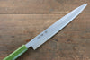 Sakai Takayuki Nanairo INOX Molibdeno Yanagiba  270mm Mango de Resina ABS (Perla verde) - Japanny-SP