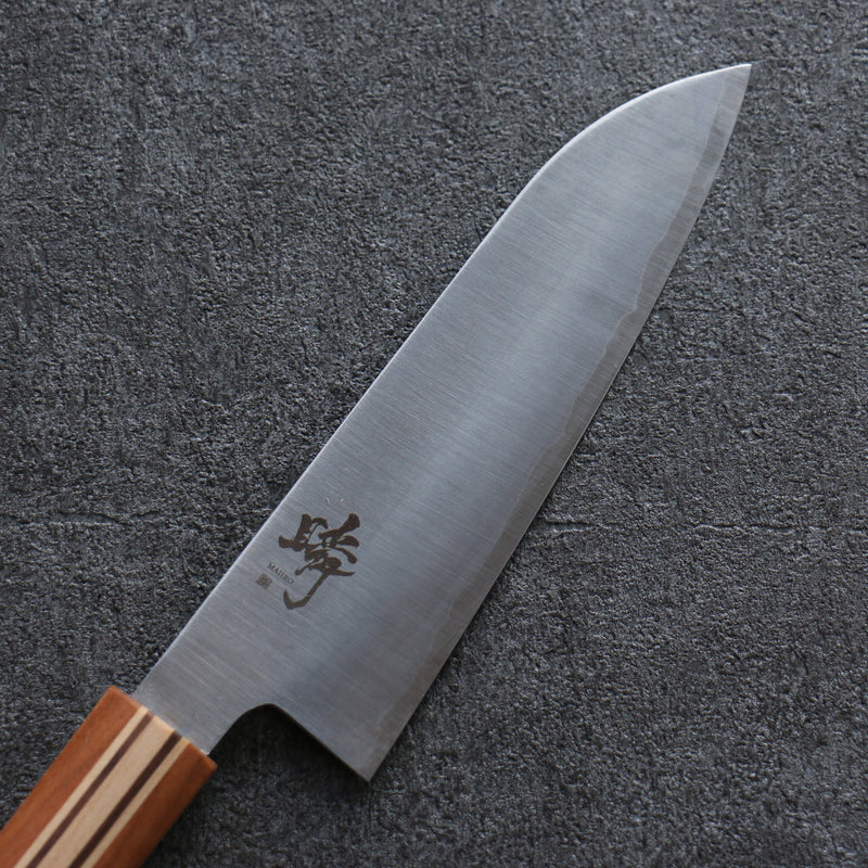 Shigeki Tanaka Majiro Acero de Plata No.3 Santoku  165mm Mango de Maple, cerezo, Nogal - Japanny-SP