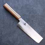 Shigeki Tanaka Majiro Acero de Plata No.3 Nakiri  165mm Mango de Maple, cerezo, Nogal - Japanny-SP