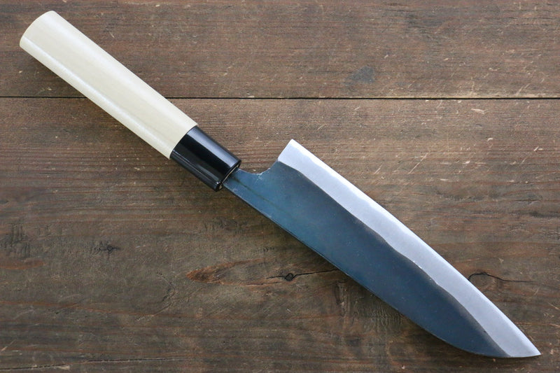 Kanetsune Acero Azul No.2 Kurouchi Santoku  165mm Mango de Magnolia - Japanny-SP