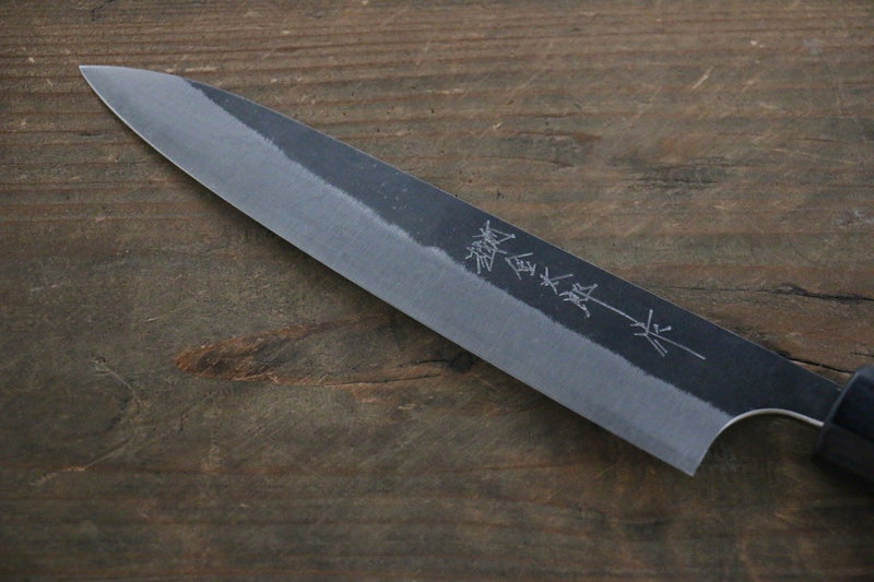 Yoshimi Kato Blue Super Clad Kurouchi Petty-Utility Japanese Chef Knife 150mm Honduras Handle - Japanny-SP