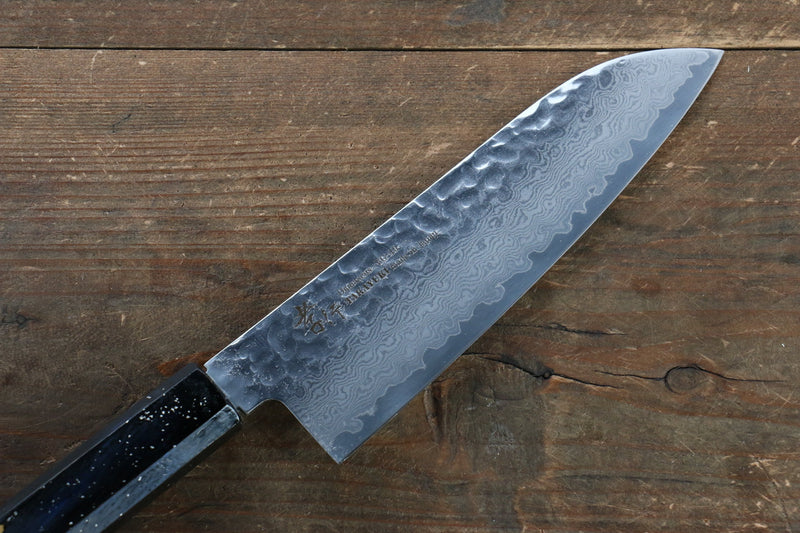 Sakai Takayuki VG10 Damasco de 33 Capas Santoku  170mm Mango de Laquerado de arce vivo (Saiseki) - Japanny-SP