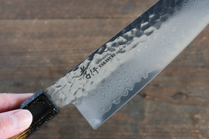 Sakai Takayuki VG10 Damasco de 33 Capas Santoku  170mm Mango de Laquerado de arce vivo (Kokushin) - Japanny-SP