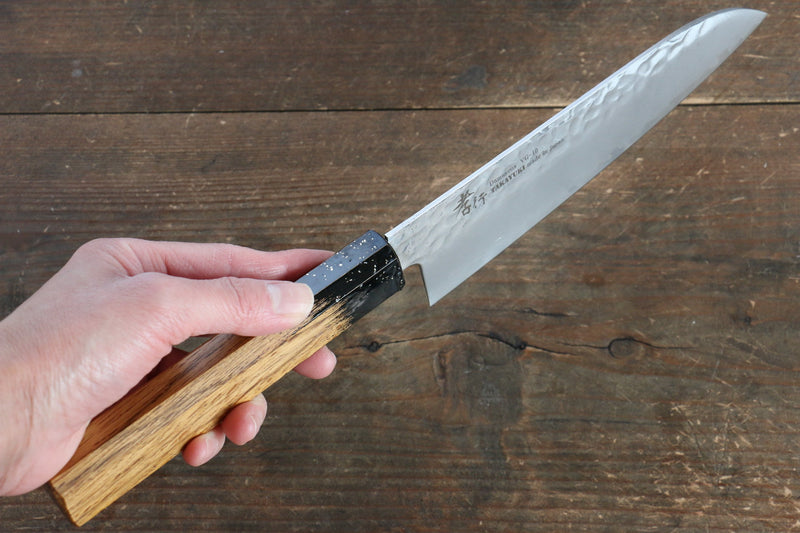 Sakai Takayuki VG10 Damasco de 33 Capas Santoku  170mm Mango de Laquerado de arce vivo (Kokushin) - Japanny-SP