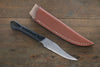 Kazuo Nomura Acero Blanco No.2 Cazador  100mm Mango de Micarta Negra - Japanny-SP