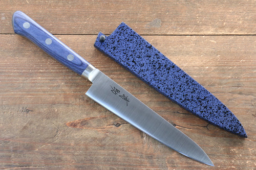 Seisuke Seiten Molibdeno Petty-Utilitario  120mm Mango de Madera de pakka azul  con Funda - Japanny-SP