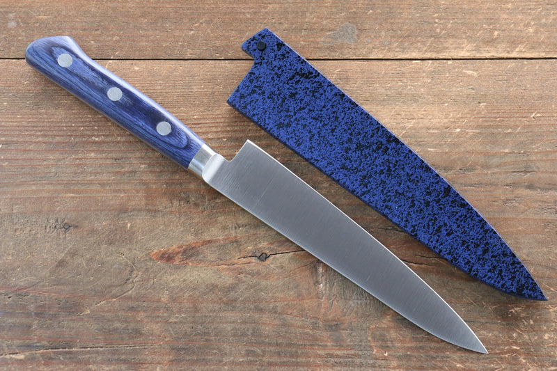 Seisuke Seiten Molibdeno Petty-Utilitario  120mm Mango de Madera de pakka azul  con Funda - Japanny-SP