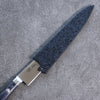 Seisuke Seiten Molibdeno Petty-Utilitario Cuchillo Japones 150mm Mango de azul marino de pakka negra  con Funda - Japanny-SP