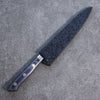 Seisuke Seiten Molibdeno Petty-Utilitario Cuchillo Japones 150mm Mango de azul marino de pakka negra  con Funda - Japanny-SP