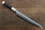 Sakai Takayuki Acero de Plata No.3 Damasco Kiritsuke Yanagiba  270mm Mango de Ebano con anillo Con funda - Japanny-SP