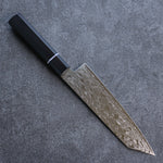 Seisuke AUS10 Espejo Cruzado Bunka Cuchillo Japones 180mm Mango de Madera de Pakka Negra - Japanny-SP