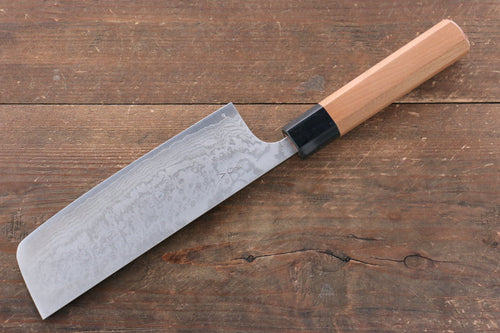 Nao Yamamoto VG10 Damasco Nakiri  165mm Mango de Cerezos Floreciendo - Japanny-SP