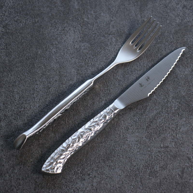 Ryujin Acero Inoxidable Set de cuchillo para bistek y tenedor - Japanny-SP