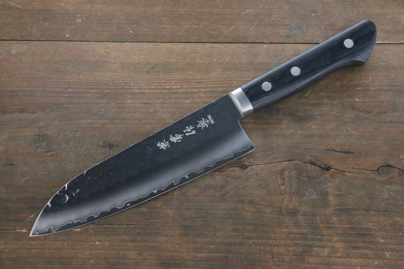 Kanetsune VG1 Martillado Santoku  165mm Mango de Madera de pakka - Japanny-SP