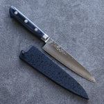 Seisuke Seiun VG10 de 33 Capas Damasco Petty-Utilitario Cuchillo Japones 135mm Mango de azul marino de pakka negra  con Funda - Japanny-SP