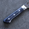 Seisuke Aotsuchi AUS10 Martillado Kiritsuke Santoku Cuchillo Japones 195mm Mango de azul marino de pakka negra - Japanny-SP