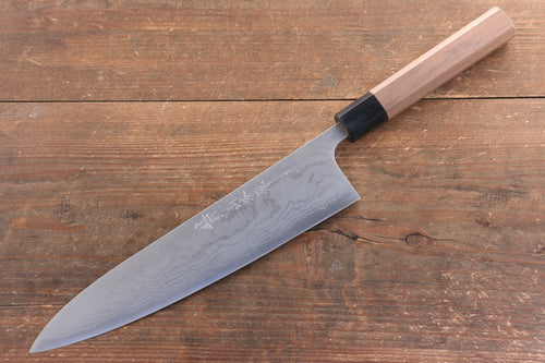 Nao Yamamoto VG10 Damasco Gyuto  240mm Mango de Nogal - Japanny-SP