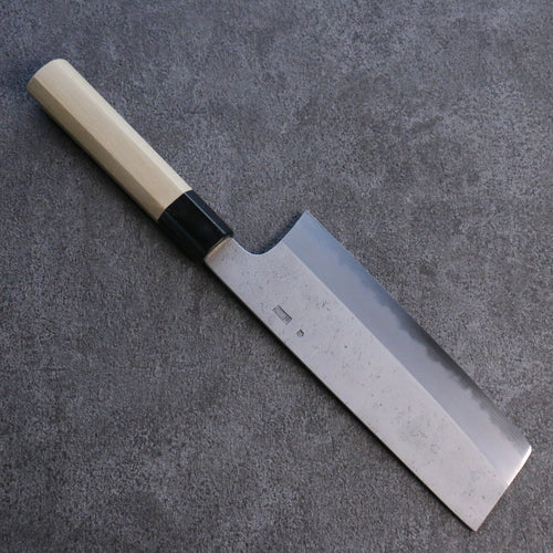 Kikuzuki Acero Blanco No.2 Nashiji Nakiri Cuchillo Japones 180mm Mango de Magnolia - Japanny-SP