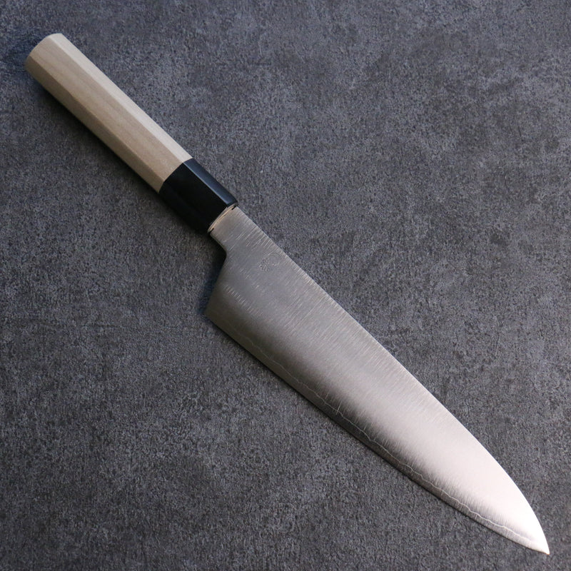 Kikuzuki Acero de Plata No.3 Bokashi Gyuto 210mm Mango de Magnolia - Japanny-SP