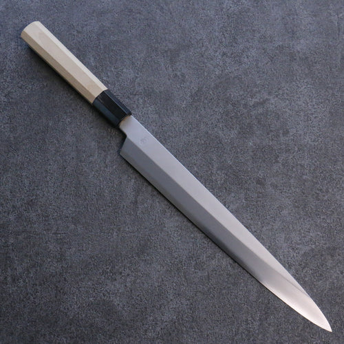 Kikuzuki Acero de Plata No.3 Kasumitogi Yanagiba Cuchillo Japones 270mm Mango de Magnolia - Japanny-SP