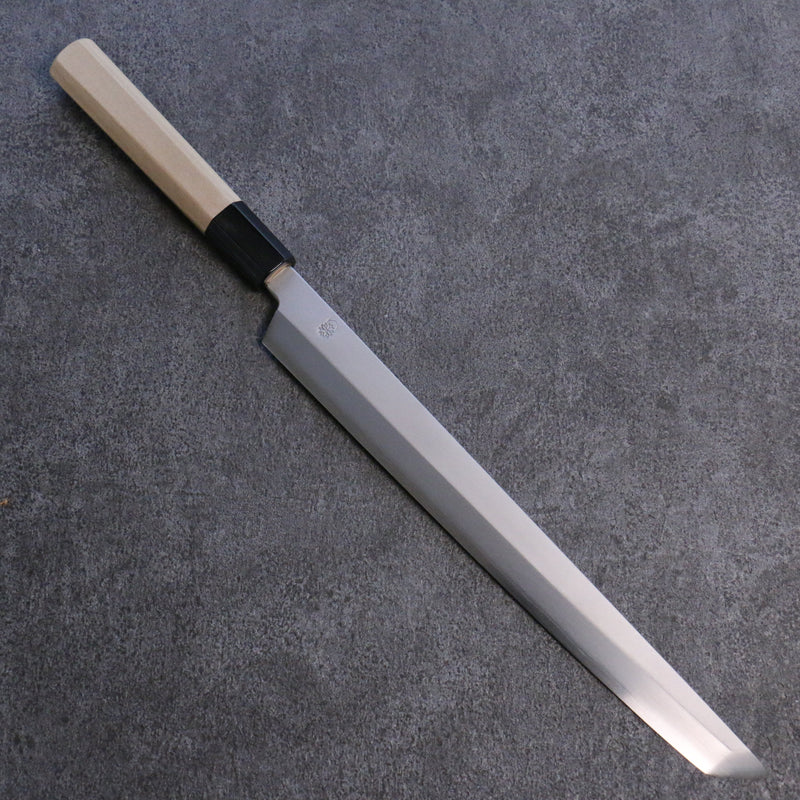 Kikuzuki Acero de Plata No.3 Kasumitogi Sakimaru Takohiki Cuchillo Japones 270mm Mango de Magnolia - Japanny-SP