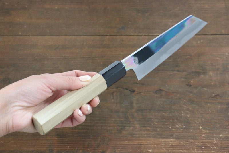 Choyo Acero Blanco Terminado de Espejo Kiritsuke Santoku  180mm Mango de Magnolia - Japanny-SP