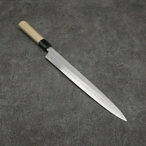 Kikuzuki Acero de Plata No.3 Kasumitogi Yanagiba Cuchillo Japones 300mm Mango de Magnolia - Japanny-SP