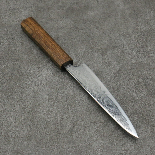 Seisuke Nami AUS10 Damasco con Terminado de Espejo Petty-Utilitario Cuchillo Japones 150mm Mango de Roble - Japanny-SP