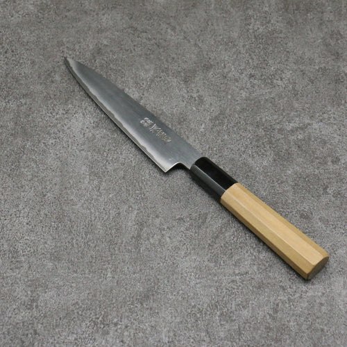 Minamoto Akitada Acero Blanco No.2 Kasumitogi Petty-Utilitario Cuchillo Japones 150mm Mango de Magnolia - Japanny-SP