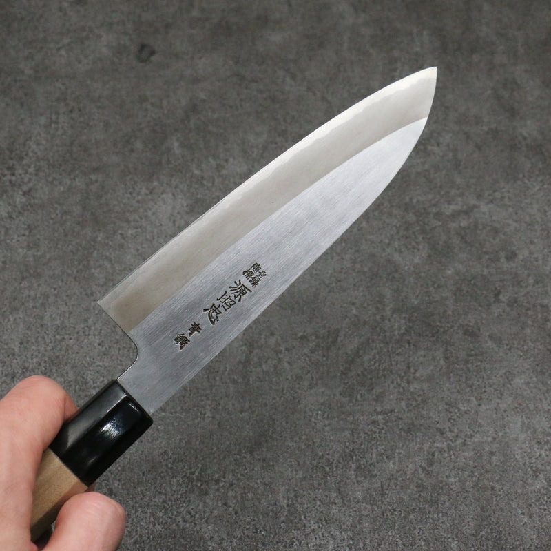 Minamoto Akitada Acero Azul No.2 Kasumitogi Santoku 180mm Mango de Magnolia - Japanny-SP