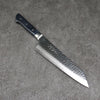 Seisuke Aotsuchi AUS10 Martillado Kiritsuke Santoku 195mm Mango de azul marino de pakka negra  con Funda - Japanny-SP