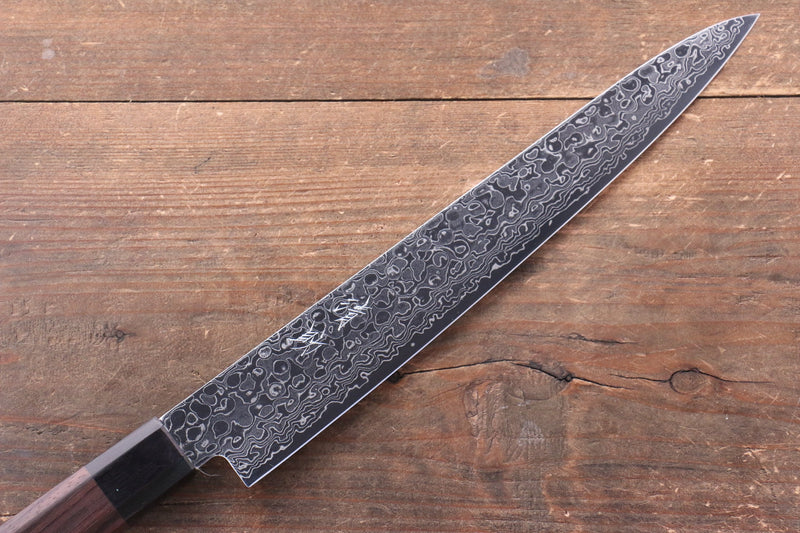 Seisuke AUS10 Damasco Sujihiki  240mm Mango de Shitan - Japanny-SP