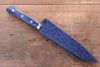 Seisuke Aotsuchi AUS10 Martillado Kiritsuke Petty, Utilitario  140mm Mango de Madera de pakka azul  con Funda - Japanny-SP