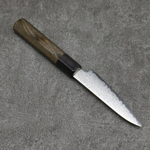 Seisuke VG10 Damasco Petty-Utilitario Cuchillo Japones 105mm Mango de Madera de Pakka Gris - Japanny-SP