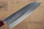 Kunihira VG1 Martillado Santoku  170mm Mango de Shitan (virola: madera de pakka roja) - Japanny-SP