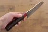 Kunihira VG1 Martillado Santoku  170mm Mango de Shitan (virola: madera de pakka roja) - Japanny-SP