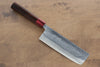 Kunihira VG1 Martillado Nakiri  165mm Mango de Shitan (virola: madera de pakka roja) - Japanny-SP